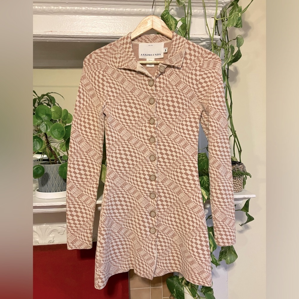 trippy Annorlunda knitted longline shirt in size 2